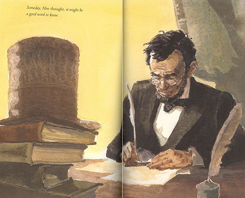 Abraham Lincoln signing The Emancipation Proclamation