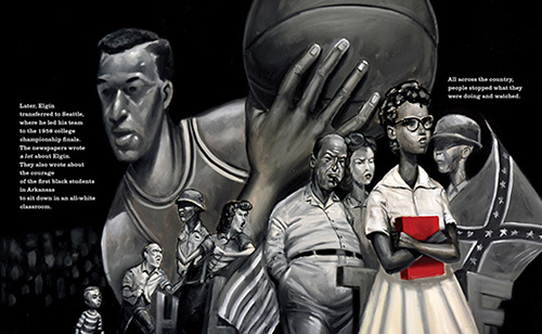 illustration from Above the Rim by Frank Morrison